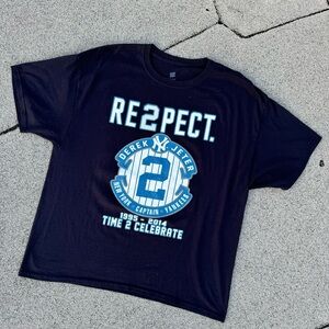 Derek Jeter New York Yankees 1995-2014 blue & white Tee